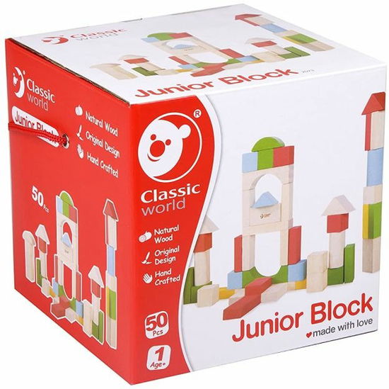 Cover for Classic World · Classic World Houten Blokken Junior 50dlg. (Toys)