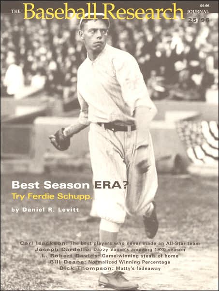 Cover for Society for American Baseball Research · The Baseball Research Journal (BRJ), Volume 25 (Paperback Book) (1996)