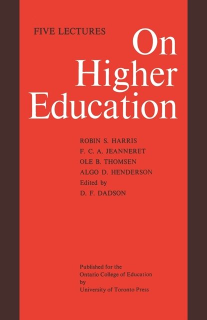 Cover for D F Dadson · On Higher Education (Paperback Bog) (1966)