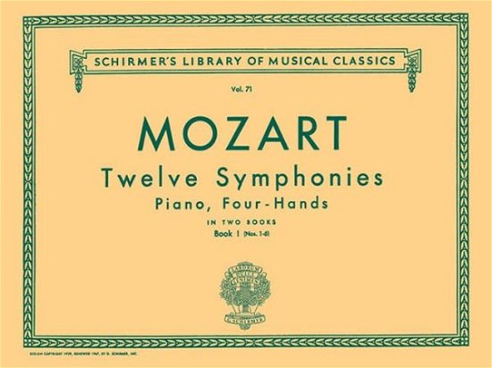 Cover for Wolfgang Amadeus Mozart · 12 Symphonies - Book 1 (Buch) (1986)