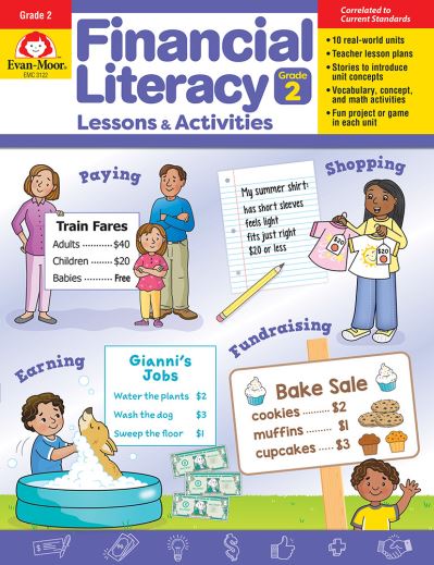 Cover for Evan-Moor Corporation · Financial Literacy Lessons and Activities, Grade 2 - Teacher Resource (Book) (2023)