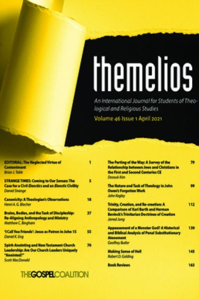 Themelios, Volume 46, Issue 1 - D. A. Carson - Kirjat - Wipf & Stock Publishers - 9781666734669 - keskiviikko 15. syyskuuta 2021