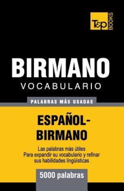 Cover for Andrey Taranov · Vocabulario Espanol-Birmano - 5000 palabras mas usadas (Paperback Bog) (2019)