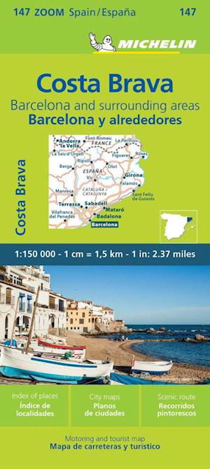 Cover for Michelin · Barcelona y Alrededores Costa Brava - Zoom Map 147: Map (Kort) (2024)