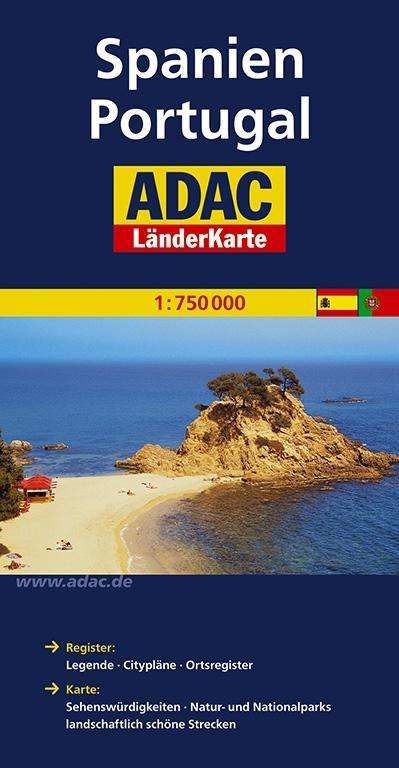 Cover for ADAC Verlag · ADAC Länderkarte: Spanien Portugal (Hardcover Book) (2016)