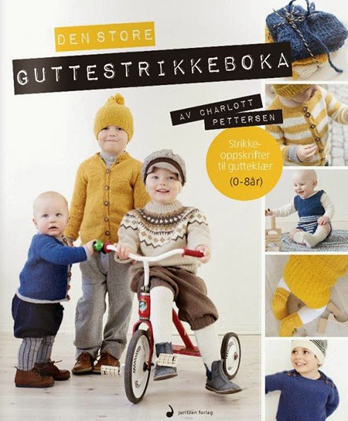 Cover for Pettersen Charlott · Den store guttestrikkeboka : strikkeoppskrifter til gutteklær 0-8 år (Indbundet Bog) (2013)