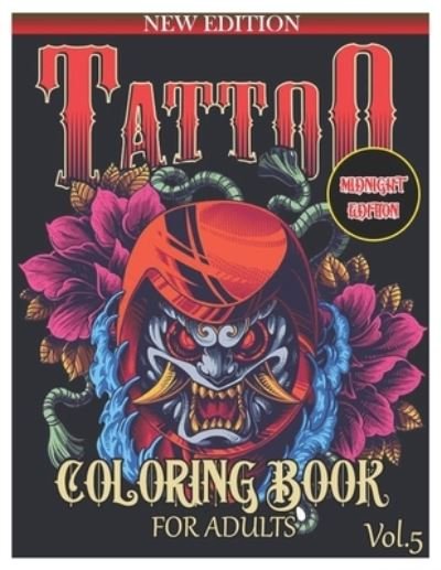 Cover for Benmore Book · Tattoo Midnight Edition Coloring Book for Adults (Paperback Book) (2021)