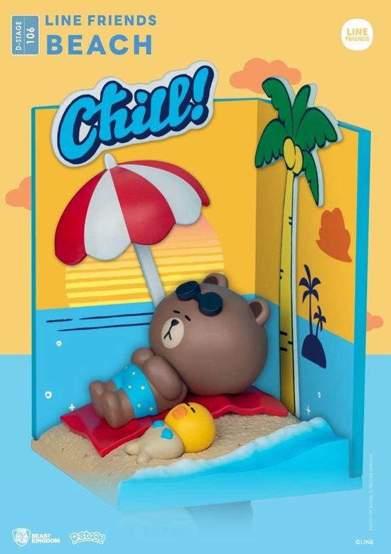 Cover for Beast Kingdom · Line Friends Ds-106 Diorama Stage Beach 6in Statue (MERCH) (2022)