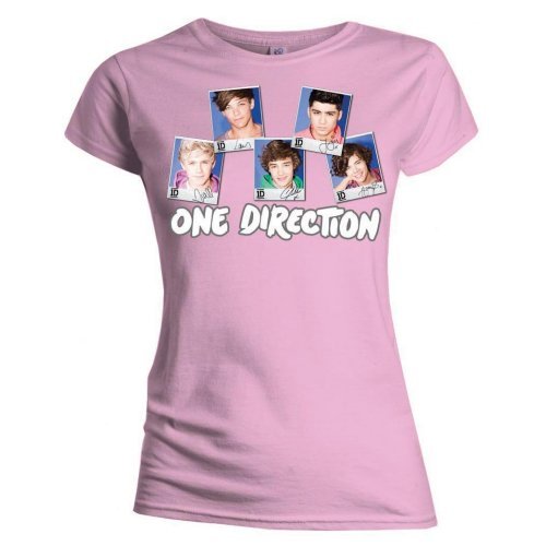 One Direction Ladies T-Shirt: Polaroid (Skinny Fit) - One Direction - Merchandise - Global - Apparel - 5055295350670 - 12. juli 2013