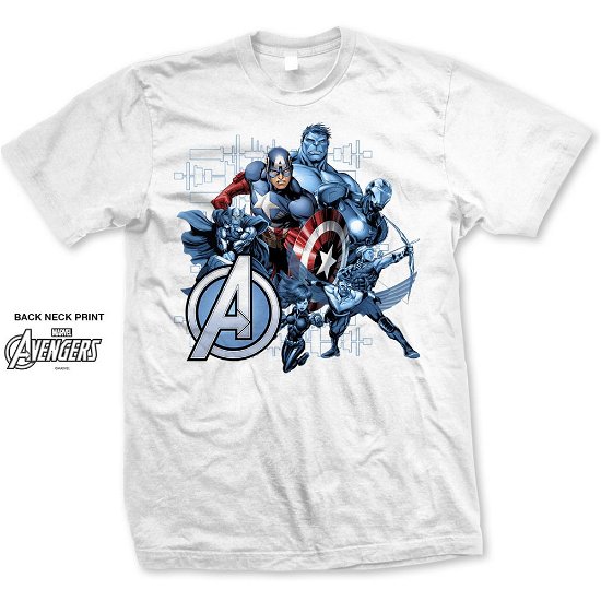 Marvel Comics Unisex T-Shirt: Avengers Assemble Group - Marvel Comics - Koopwaar - Bravado - 5055979904670 - 