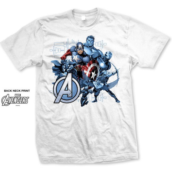 Marvel Comics Unisex T-Shirt: Avengers Assemble Group - Marvel Comics - Merchandise - Bravado - 5055979904670 - 