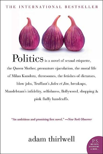 Politics: a Novel - Adam Thirlwell - Kirjat - Harper Perennial - 9780007163670 - tiistai 31. elokuuta 2004