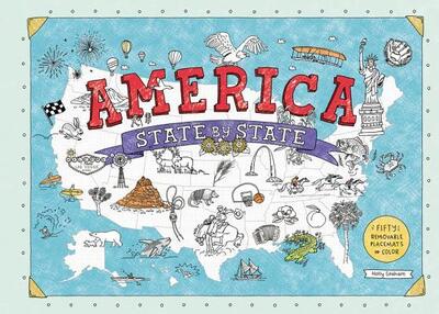 Cover for Holly Graham · America State by State : Fifty Removable Placemats to Color (Paperback Book) (2017)