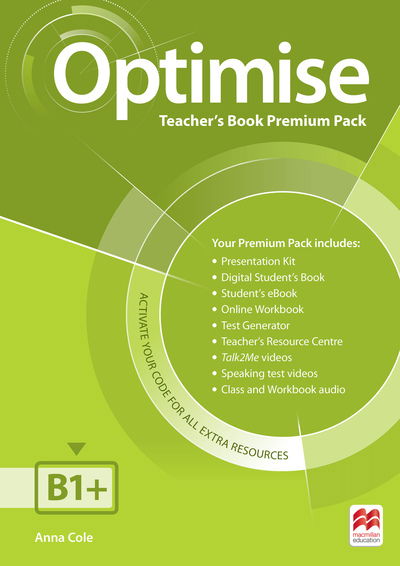 Cover for Anna Cole · Optimise B1+ Teacher's Book Premium Pack - Optimise (Book) (2016)