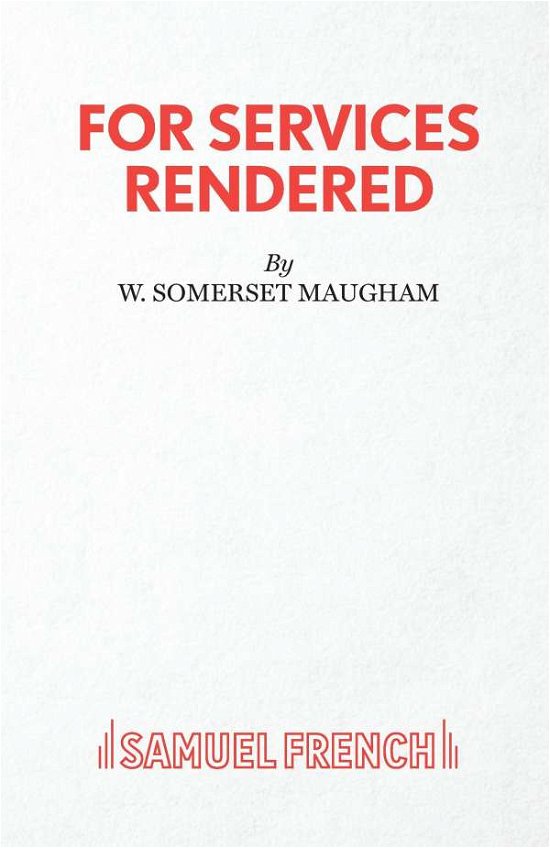 Cover for W Somerset Maugham · For Services Rendered (Paperback Book) (2017)
