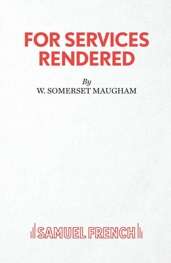 Cover for W Somerset Maugham · For Services Rendered (Paperback Book) (2017)