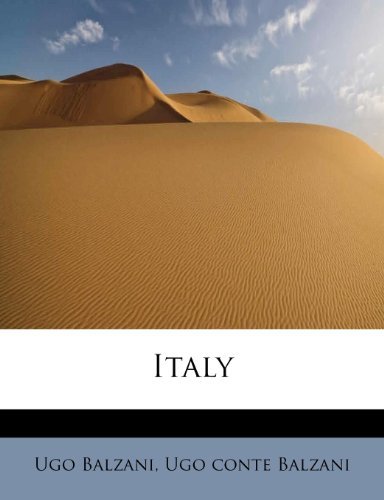 Cover for Ugo Conte Balzani · Italy (Pocketbok) (2009)