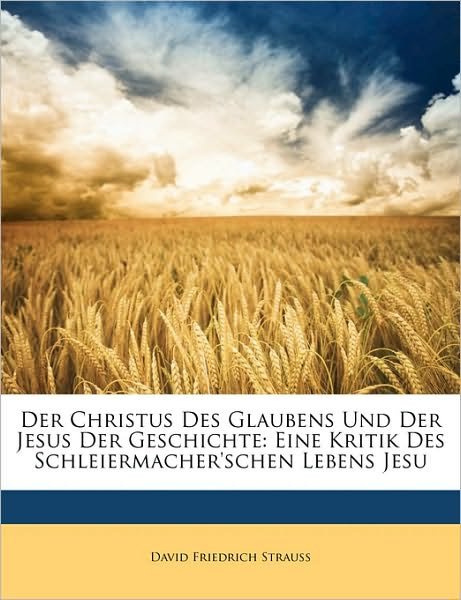 Cover for Strauss · Der Christus des Glaubens und d (Buch)