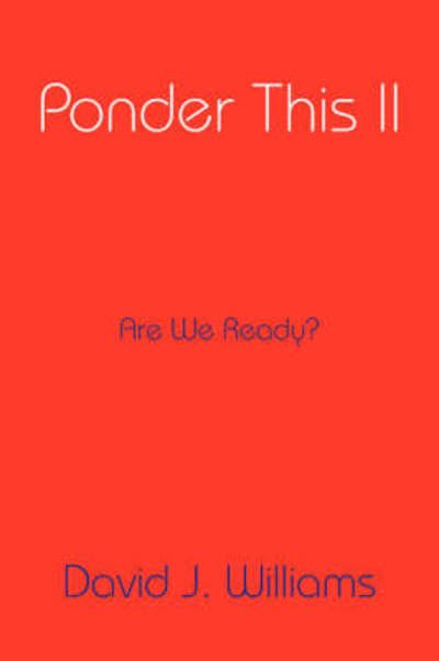 Cover for David Williams · Ponder This II (Pocketbok) (2008)