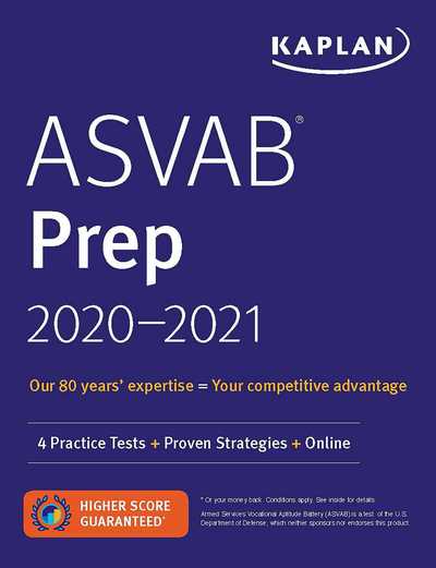 Cover for Kaplan Test Prep · ASVAB Prep 2020-2021: 4 Practice Tests + Proven Strategies + Online - Kaplan Test Prep (Paperback Book) (2019)