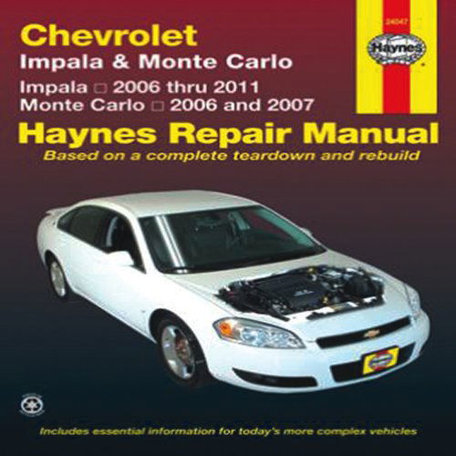 Cover for Haynes Publishing · Chevrolet Impala (2006-2011) &amp; Monte Carlo (2006-2007) Haynes Repair Manual (USA) (Paperback Book) (2012)