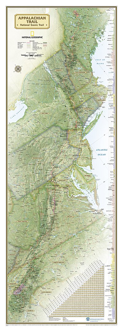 Cover for National Geographic Maps · Appalachian Trail Reference Map - Boxed (Map) [2020th edition] (2020)