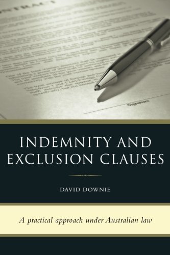 Cover for David Downie · Indemnity  and Exclusion  Clauses (Paperback Bog) (2013)