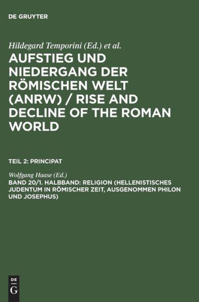 Cover for Wolfgang Haase · Aufstieg u.Nieder.röm.Welt.Abt.2/20/1 (Book) (1986)
