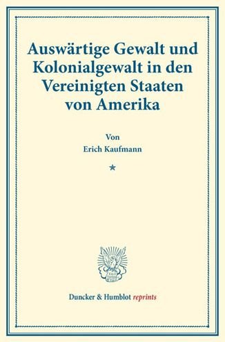 Cover for Kaufmann · Auswärtige Gewalt und Kolonial (Book) (2016)
