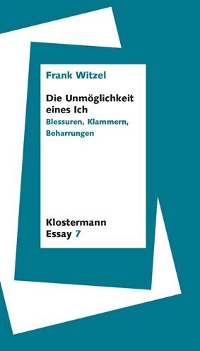 Cover for Frank Witzel · Unmöglichkeit Eines Ich (Book) (2021)