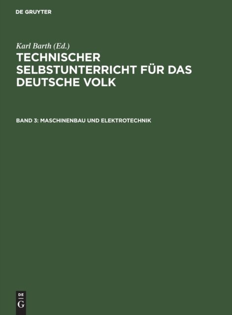 Cover for Karl Barth · Maschinenbau Und Elektrotechnik (Gebundenes Buch) (2023)
