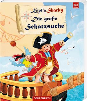 Käpt'n Sharky – Die große Schatzsuche (Pappbilderbuch) - Jutta Langreuter - Books - Coppenrath - 9783649649670 - January 16, 2025