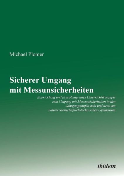 Cover for Plomer · Sicher Umgang mit Messunsicherhe (Book) (2014)