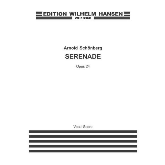 Cover for Arnold Schoenberg · Arnold Schoenberg: Serenade Op. 24 (Sheet music) (2015)