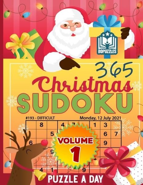 Cover for Bopuzzles · 365 Christmas Sudoku Puzzle a Day Volume 1 (Paperback Book) (2020)