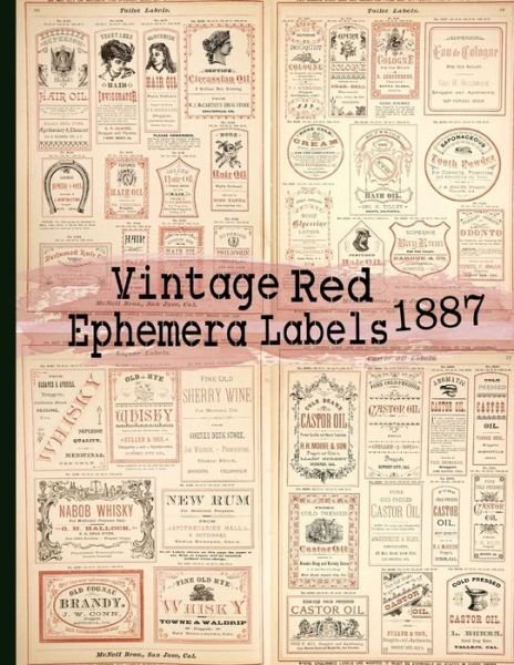 Cover for C Anders · Vintage Red Ephemera Labels 1887 (Paperback Bog) (2021)