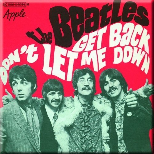The Beatles Fridge Magnet: Get Back / Don't Let Me Down (Red) - The Beatles - Merchandise -  - 5055295311671 - 