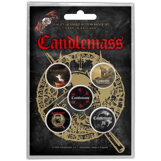 Candlemass Button Badge Pack: The Door to Doom - Candlemass - Mercancía -  - 5056365709671 - 