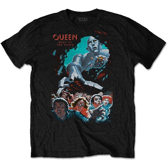 Queen Unisex T-Shirt: News Of The World Vintage - Queen - Merchandise -  - 5056368641671 - 