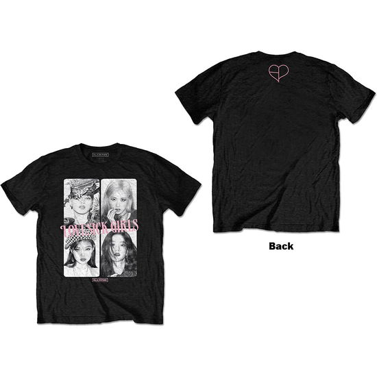 BlackPink · BlackPink Unisex T-Shirt: Love Sick (Back Print) (T-shirt) [size S] [Black - Unisex edition]