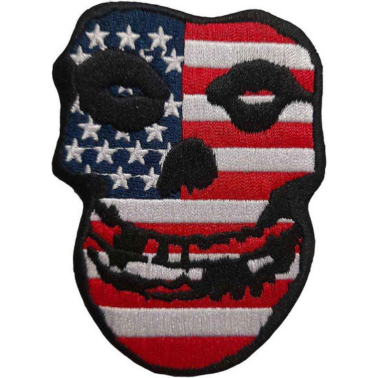 Misfits Woven Patch: USA Skull (Standard) - Misfits - Mercancía -  - 5056561000671 - 