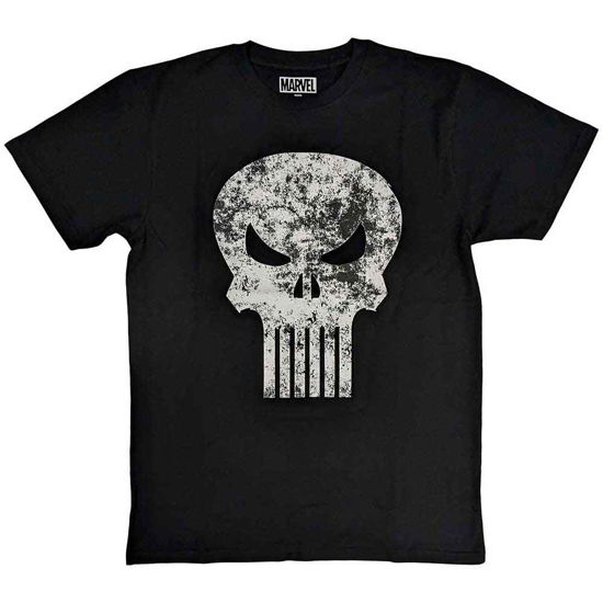 Marvel Comics Unisex T-Shirt: Punisher Distressed Logo - Marvel Comics - Merchandise -  - 5056561097671 - 