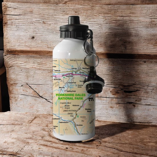 Cover for OS Map 600ml Metal Water Bottle - Yorkshire Dales National Park (MERCH) (2025)