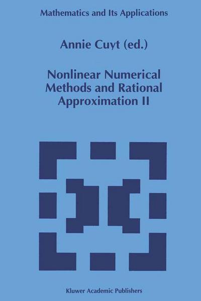 Cover for A Cuyt · Nonlinear Numerical Methods and Rational Approximation II - Mathematics and Its Applications (Hardcover Book) (1994)