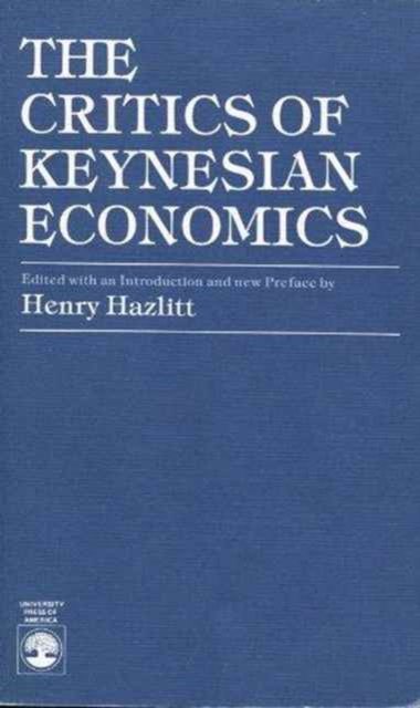 Cover for Henry Hazlitt · Critics of Keynesian Economics (Paperback Bog) (1983)