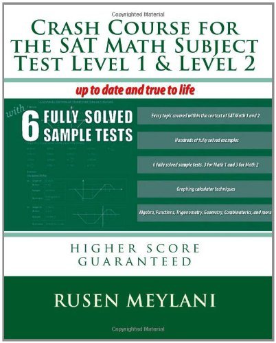 Cover for Rusen Meylani · Crash Course for the Sat Math Subject Test Level 1 &amp; Level 2: Higher Score Guaranteed (Pocketbok) (2010)