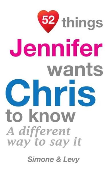 Cover for J L Leyva · 52 Things Jennifer Wants Chris to Know: a Different Way to Say It (Paperback Book) (2014)