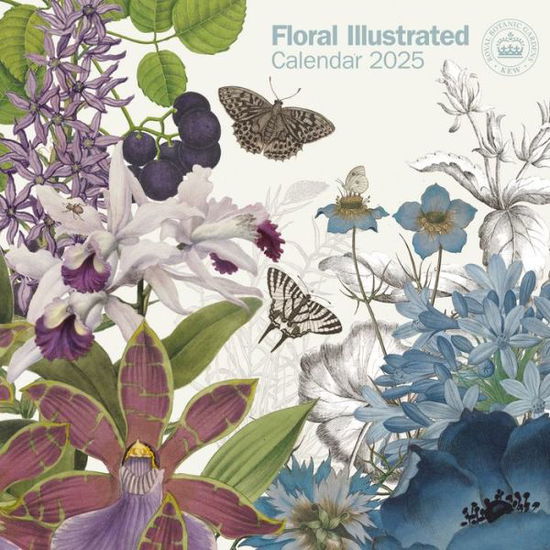 Cover for Carousel Calendars · Royal Botanic Gardens Kew, Floral Illustrated Square Wall Calendar 2025 (Paperback Book) (2024)