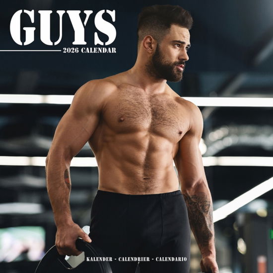 Cover for Guys Calendar 2026  Square Sexy Guys Glamour Wall Calendar - 16 Month (Calendar) (2025)