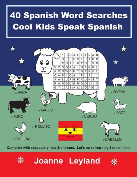 Cover for Joanne Leyland · 40 Spanish Word Searches Cool Kids Speak Spanish (Paperback Book) (2020)